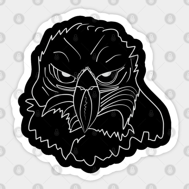 Eagle head Sticker by Alekvik